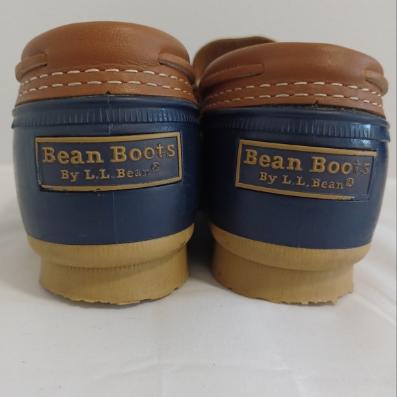 L.L Bean mens wateproof rubber leather bean boot usa size 10m blue - Picture 3 of 9